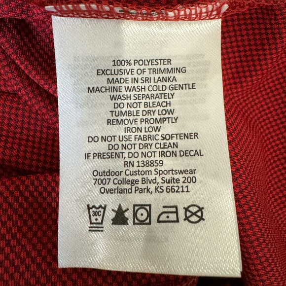 Columbia Golf UGA Georgia Bulldogs Quarter Zip Pullover - Size 2XL - Red - Picture 6 of 7